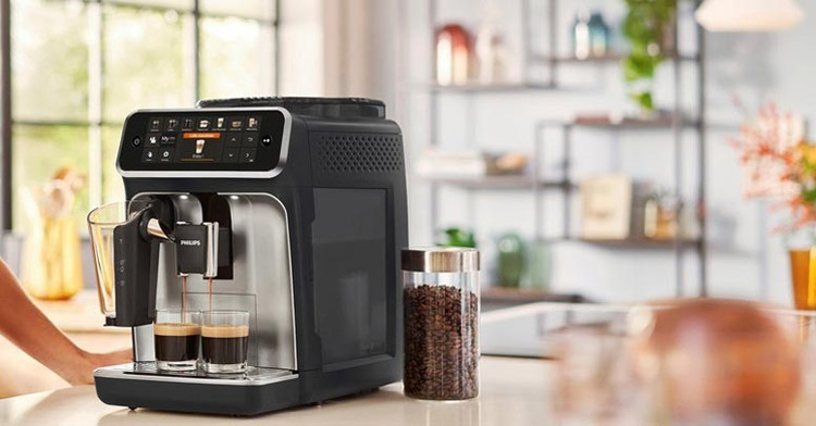 اسپرسوساز فیلیپس مدل Ep5447/90 سری 5400 Latte Go تمام اتوماتیک ( مشکی - نقره ای )