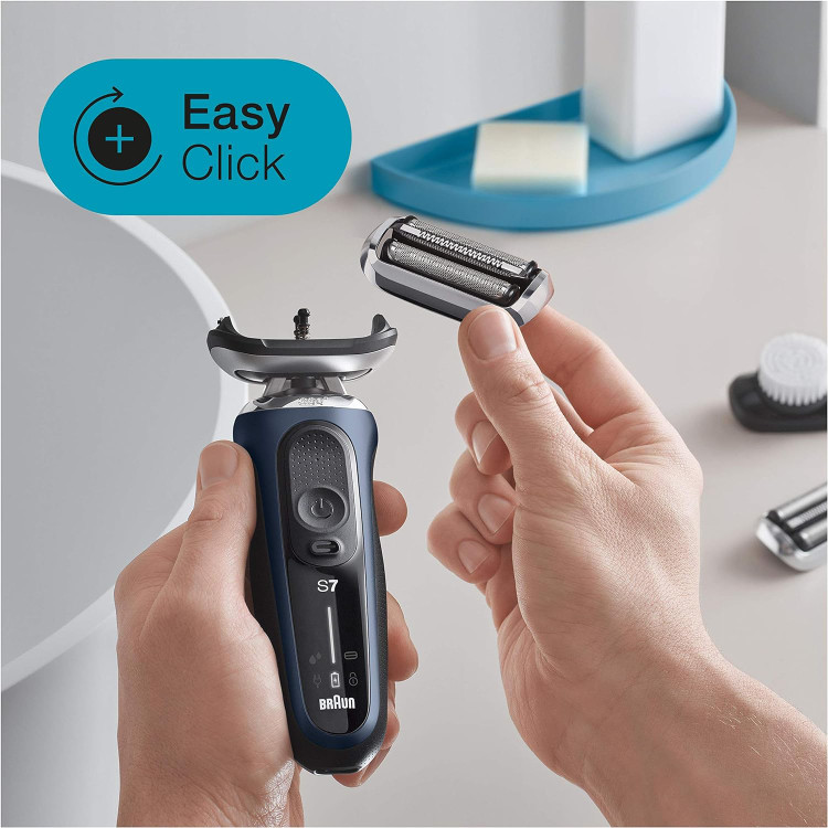 ماشین اصلاح براون آلمان سری 7 جدید مدل B1000s، شارژی، با فناوری AutoSense، انعطافپذیری 360 درجه، EasyClick، مناسب برای استفاده مرطوب و خشک
