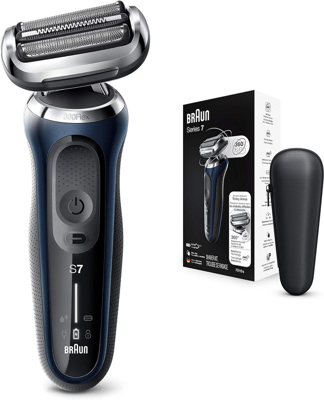 ماشین اصلاح براون آلمان سری 7 جدید مدل B1000s، شارژی، با فناوری AutoSense، انعطافپذیری 360 درجه، EasyClick، مناسب برای استفاده مرطوب و خشک