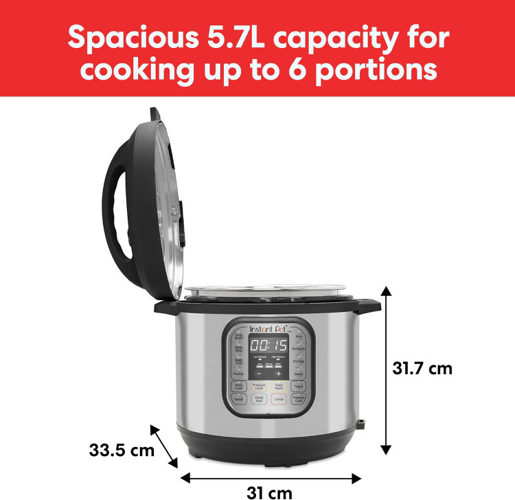 زودپز برقی و مولتی کوکر ۷ کاره 5.7 لیتری برند Instant Pot کانادا مدل Duo
