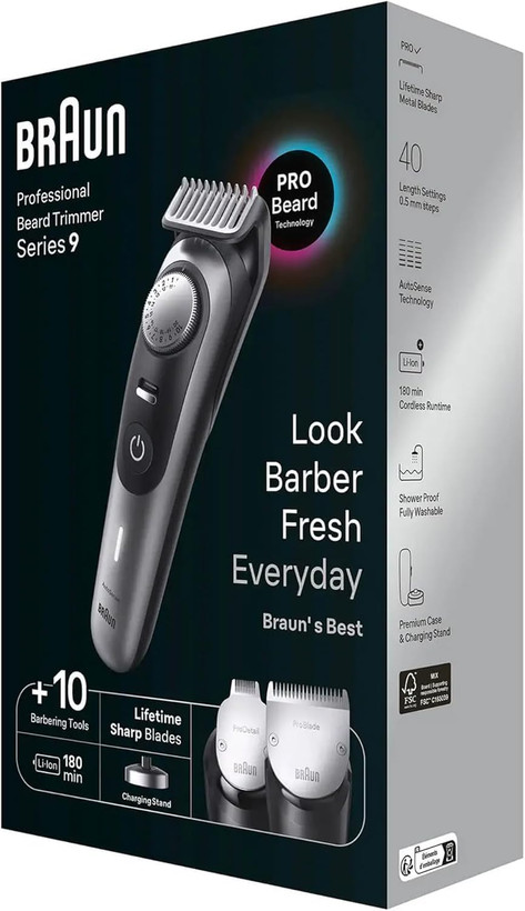 ریش تراش Braun آلمان سری 9 مدل BT9420 طوسی