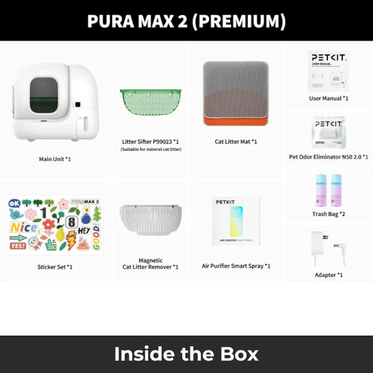 توالت هوشمند و اتوماتیک گربه برند Petkit مدل Pura Max 2 با قابلیت حذف بوی نامطبوع