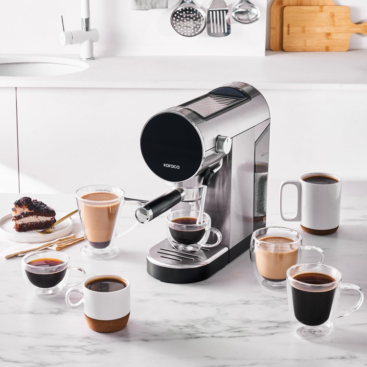 اسپرسوساز دیجیتال ۲۰ بار برند کاراجا مدل Coffee Art Inox