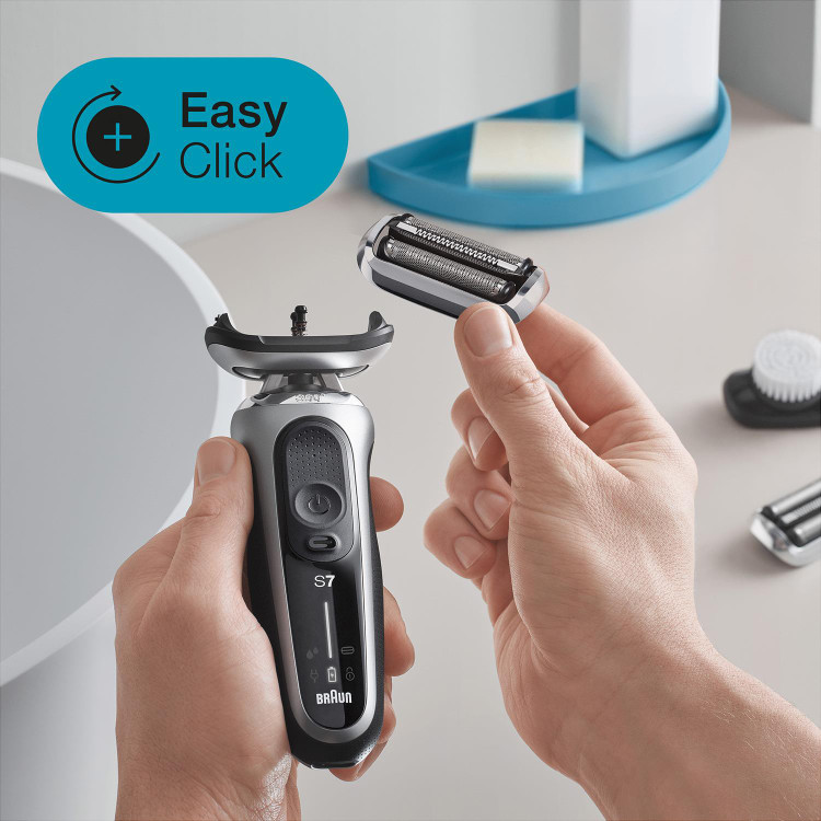 ماشین اصلاح براون آلمان سری 7 جدید مدل S1000s، بیسیم، با فناوری AutoSense، انعطافپذیری 360 درجه، EasyClick، مناسب برای استفاده مرطوب و خشک