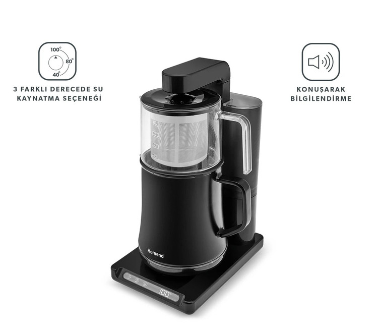 چایساز و قهوه ترک ساز اتوماتیک و هوشمند برند Homend ترکیه مدل Smart Royaltea Plus با قابلیت وایفای ( موعد تحویل ۱۴ الی ۲۱ روزه )