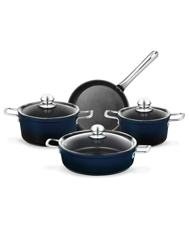 سرویس قابلمه تیتانیومی ۷ پارچه برند مادام کوکو ترکیه مدل Titanium Professional سرمهای