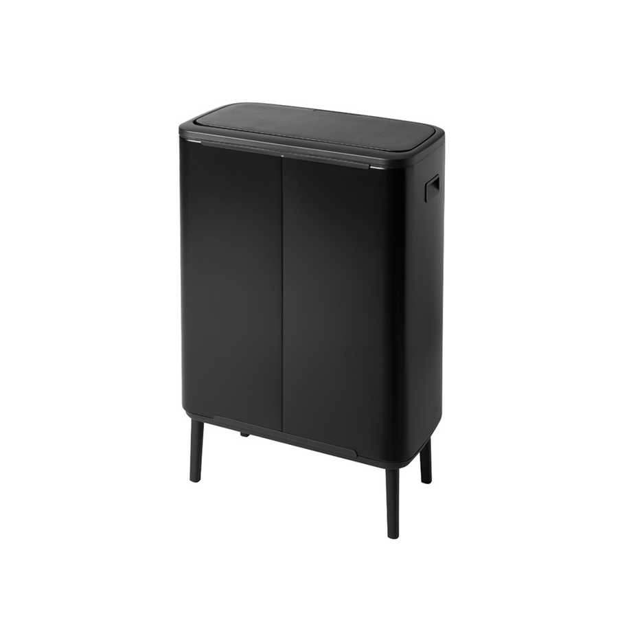 سطل زباله لمسی برند Brabantia هلند مدل BO با ظرفیت ۶۰ لیتر، رنگ مشکی مات، کد BRA 130229