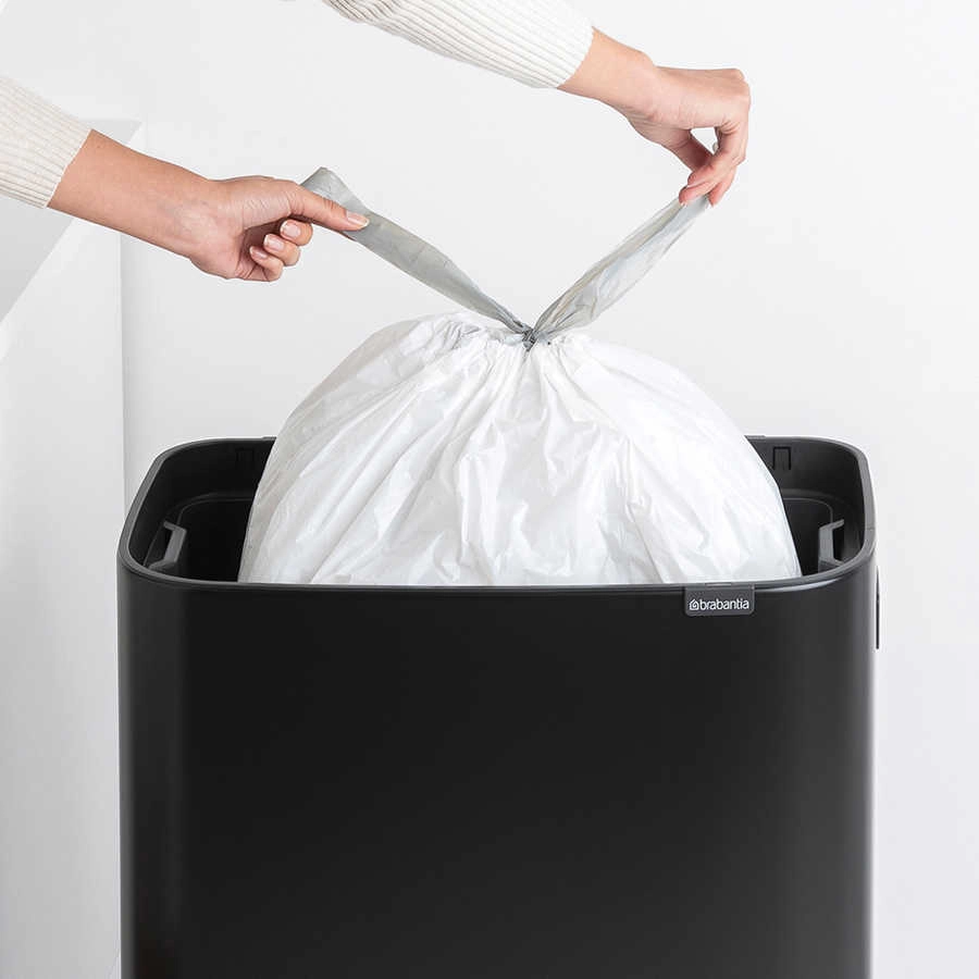 سطل زباله لمسی برند Brabantia هلند مدل BO با ظرفیت ۶۰ لیتر، رنگ مشکی مات، کد BRA 130229