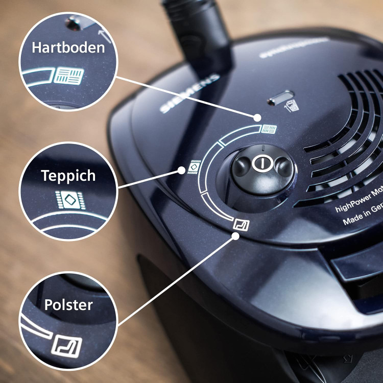 جارو برقی کیسه ای زیمنس آلمان مدل VS06B1110 آبی مهتابی