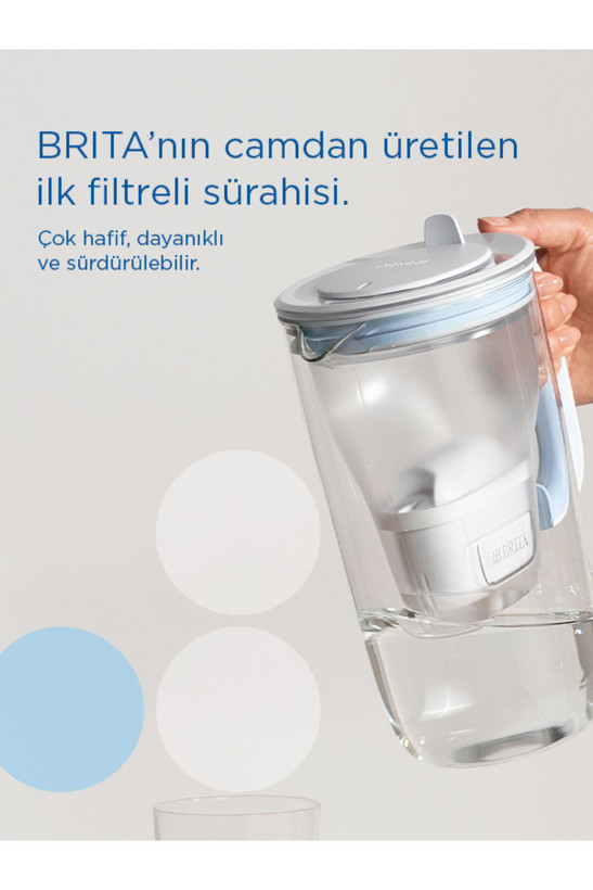 پارچ تصفیه آب شیشهای BRITA آلمان به همراه ۱ عدد فیلتر Maxtra Pro All-In-1 ظرفیت ۲.۵ لیتر