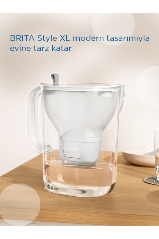 پارچ تصفیه آب BRITA آلمان مدل Style XL با ۳ عدد فیلتر Maxtra Pro All-In-1