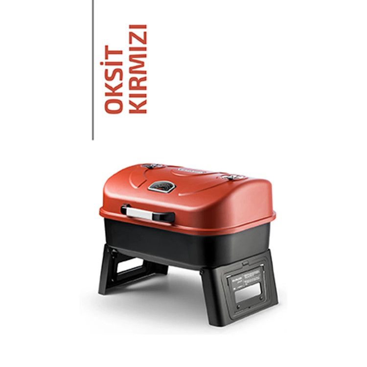 باربیکیو برند Guruss مدل Go Grill به رنگ قرمز اکسیدی