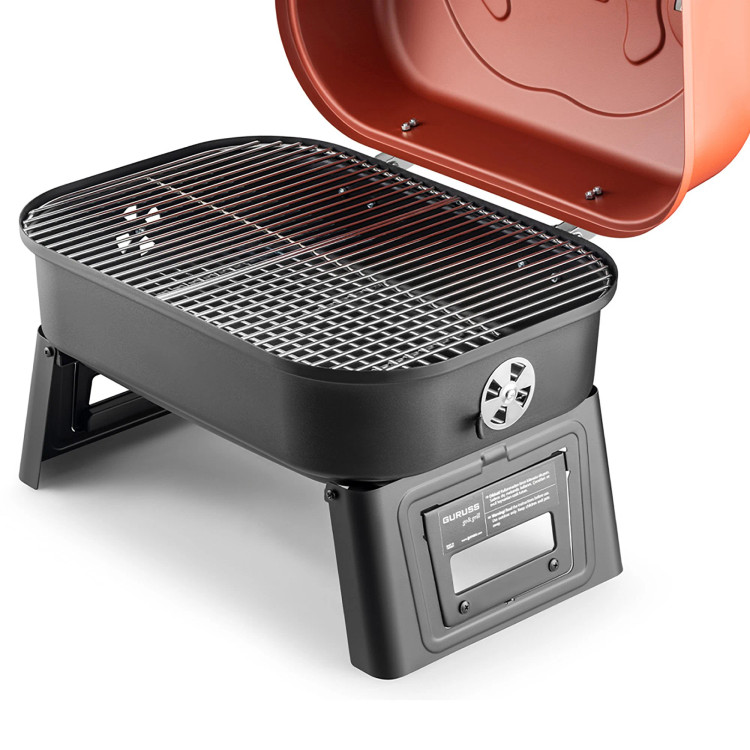 باربیکیو برند Guruss مدل Go Grill به رنگ قرمز اکسیدی