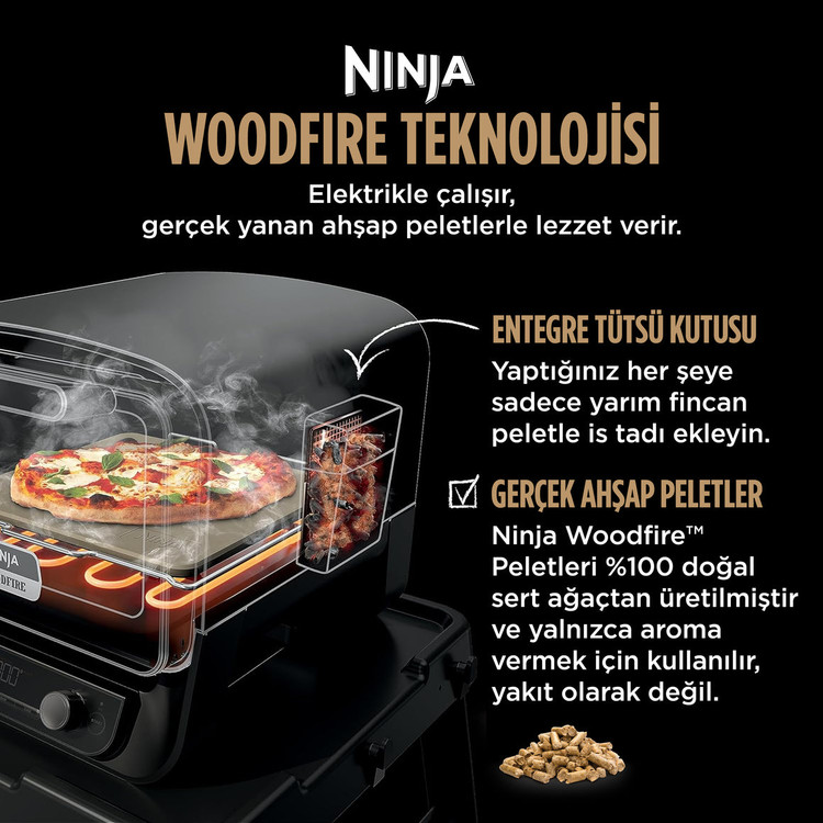 فر و پیتزا پز نینجا آمریکا مدل Woodfire OO101EU