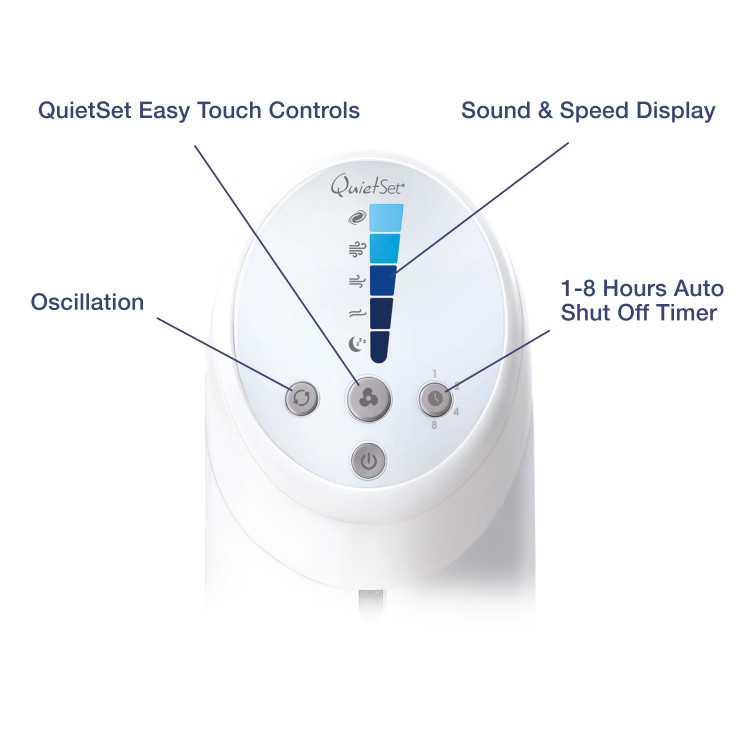 پنکه برجی برند Honeywell آمریکا مدل QuietSet HYF260 سفید