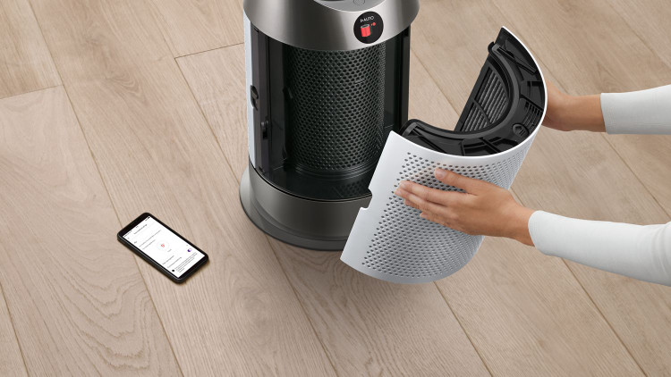 دستگاه تصفیه هوای دایسون مدل Hot+Cool™ HP1 سفید/نقرهای