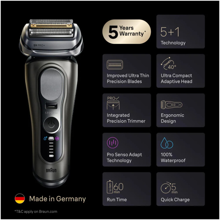 ماشین اصلاح برند Braun سری 9 +PRO مدل 9675CC (جدید)