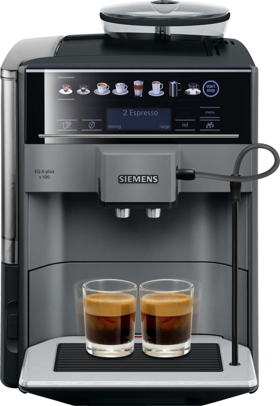 اسپرسوساز تمام اتوماتیک برند Siemens آلمان سری EQ6 Plus s100 مدل TE651209RW
