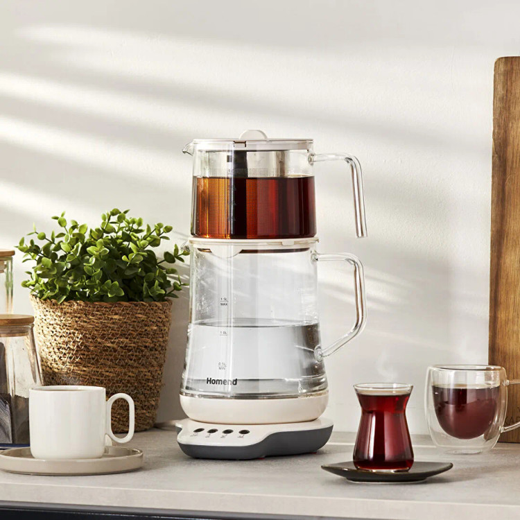 چایساز سخنگوی شیشهای برند Homend ترکیه مدل Royaltea 1749H