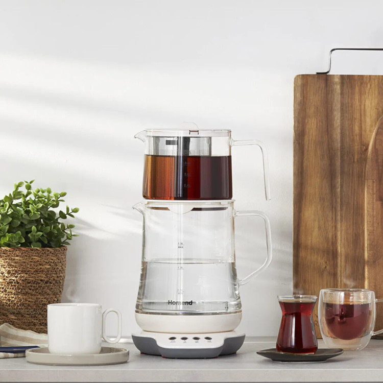 چایساز سخنگوی شیشهای برند Homend ترکیه مدل Royaltea 1749H
