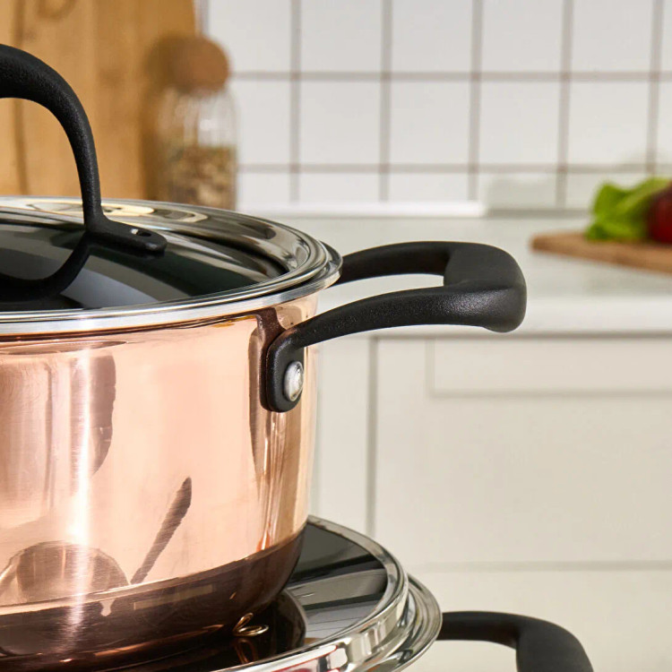 سرویس قابلمه استیل ۷ پارچه برند Karaca ترکیه مدل Powersteel 316+ Copper