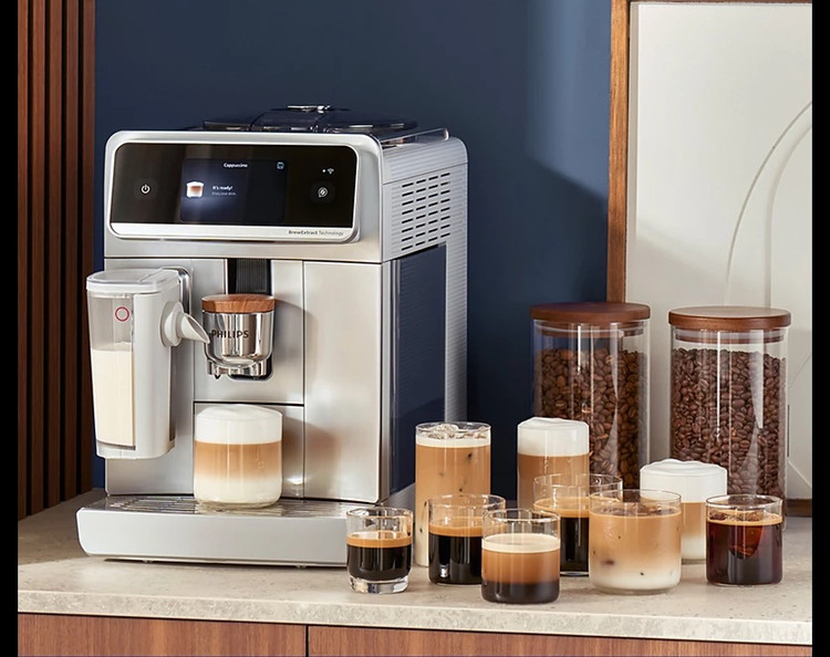 اسپرسوساز تمام اتوماتیک فیلیپس سری 8000 Latte Go Pro مدل EP8757/20 (جدیدترین طراحی و تولید فیلیپس)