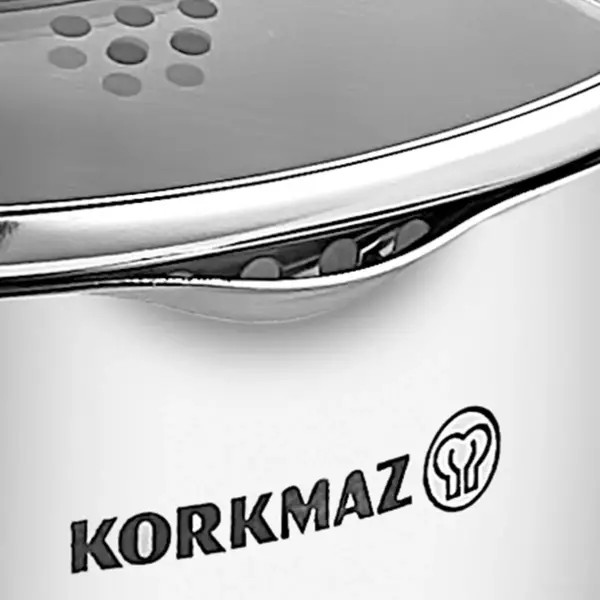 سرویس قابلمه استیل ۸ پارچه Korkmaz ترکیه مدل Stara A1969
