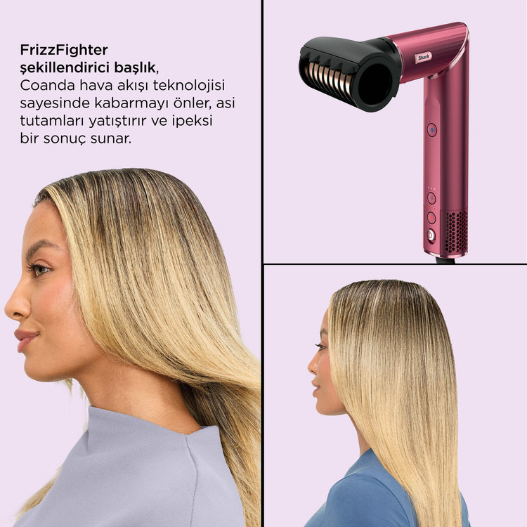 سشوار و حالتدهنده موی ۵ کاره Shark آمریکا سری FlexStyle مدل HD456CREU رنگ گیلاسی