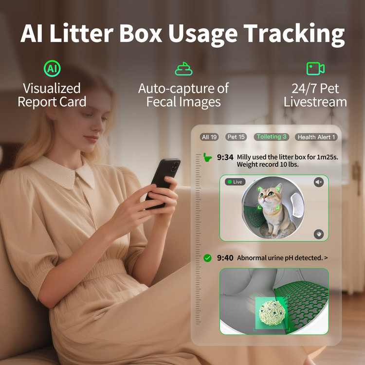 توالت هوشمند گربه برند Petkit مدل Purobot Max Pro 2