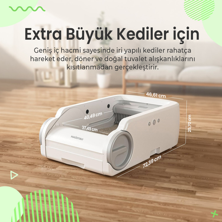 توالت هوشمند گربه برند Haustier آلمان مدل BLW02 دارای مخزن زباله بزرگ ۶.۵ لیتری