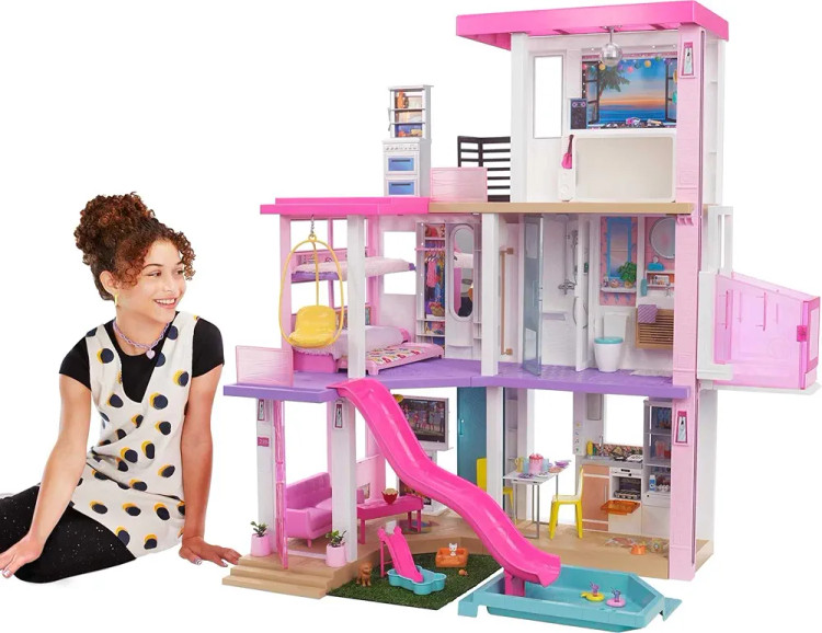 ست بازی ۷۵ پارچه خانه رویایی Barbie مدل Dream House GRG93
