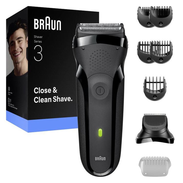 ریش تراش خشک و خیس برند Braun آلمان سری 3 مدل 300BT