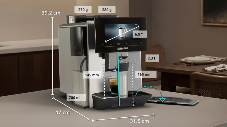 اسپرسوساز تمام اتوماتیک برند Siemens آلمان سری EQ900 Plus مدل TQ927EZ3