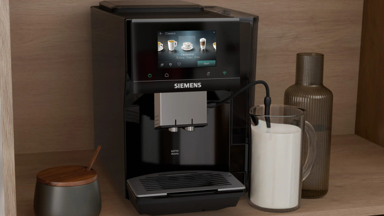 اسپرسوساز تمام اتوماتیک برند Siemens آلمان سری EQ700 مدل TP723E09 پیانو مشکی