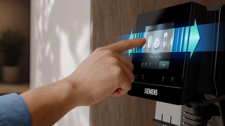 اسپرسوساز تمام اتوماتیک برند Siemens آلمان سری EQ700 مدل TP723E09 پیانو مشکی