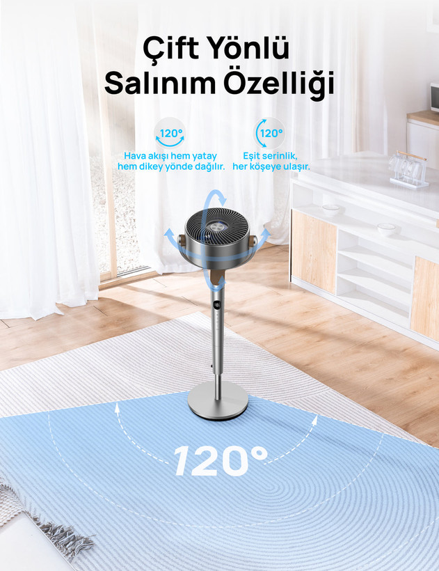 پنکه ایستاده برند Dreo مدل TurboPoly 502