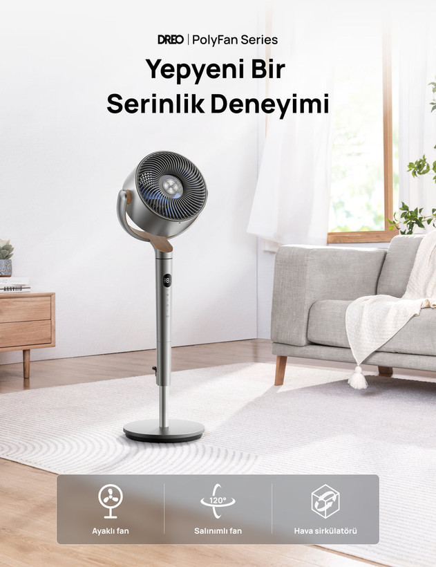 پنکه ایستاده برند Dreo مدل TurboPoly 502