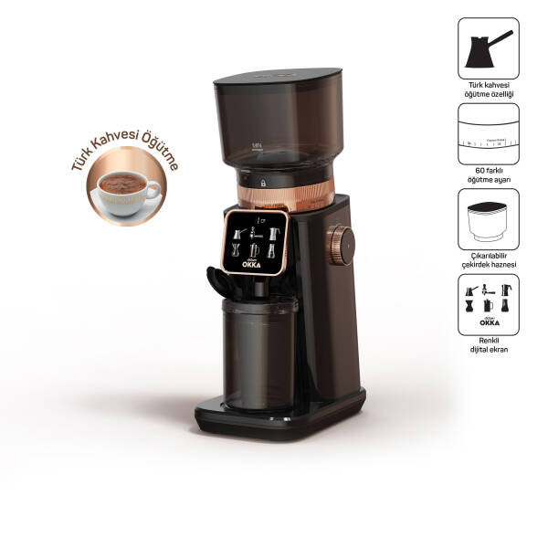 آسیاب قهوه برند Arzum ترکیه مدل OKKA OK0044 Master Grind با نمایشگر دیجیتال