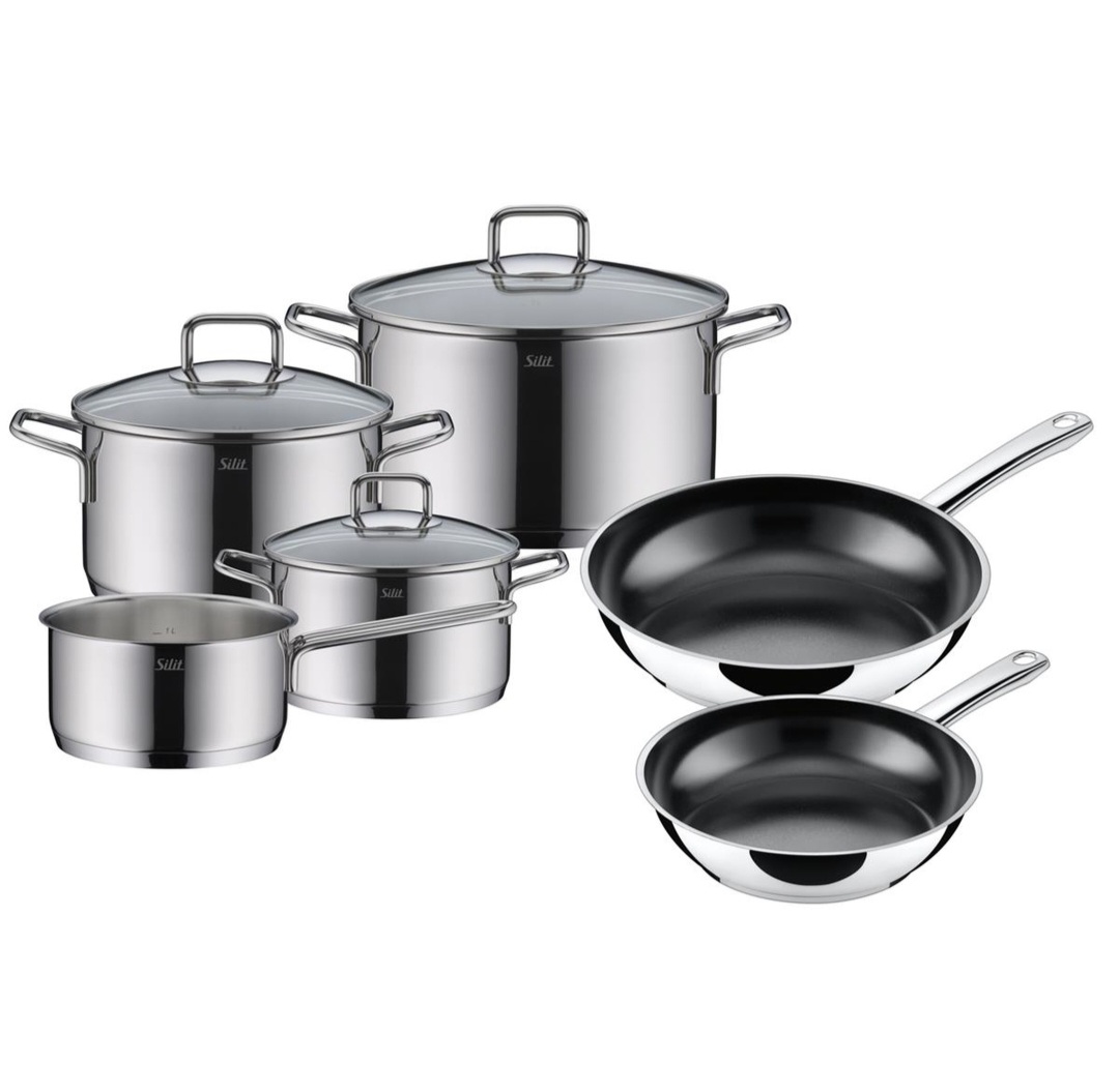 سرویس قابلمه و تابه ۹ پارچه برند Silit آلمان مدل Pots & Pans