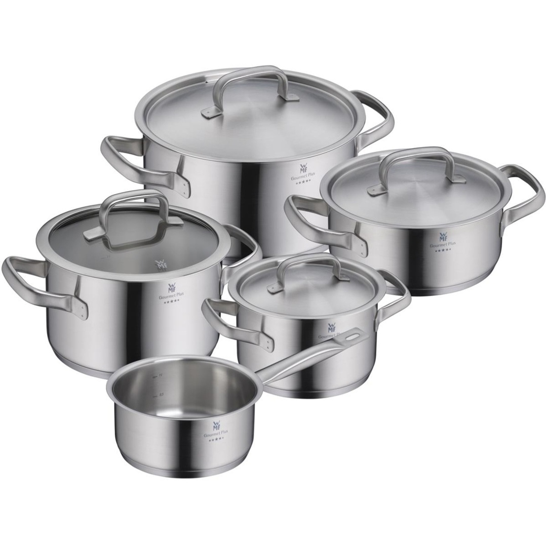 سرویس قابلمه استیل ۹ پارچه برند WMF آلمان مدل Gourmet Plus