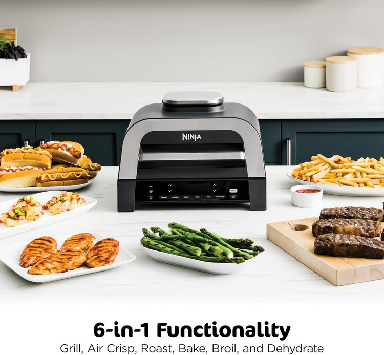 گریل و سرخکن بدون روغن ۶ کاره برند Ninja آمریکا مدل Foodie MAX DG551EU