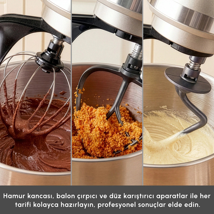همزن کاسهدار خمیرزن Karaca ترکیه مدل Mastermaid Chef Pro