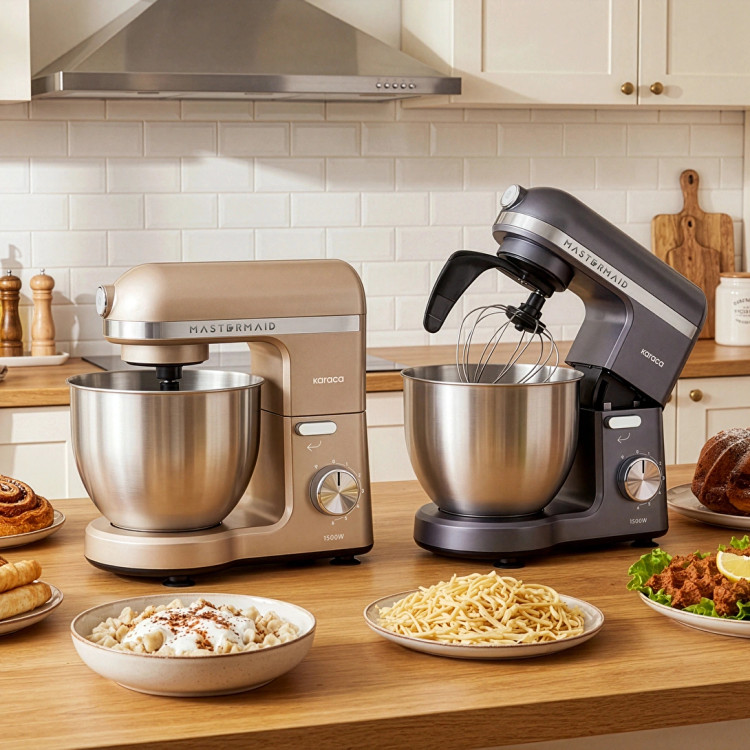 همزن کاسهدار خمیرزن Karaca ترکیه مدل Mastermaid Chef Pro