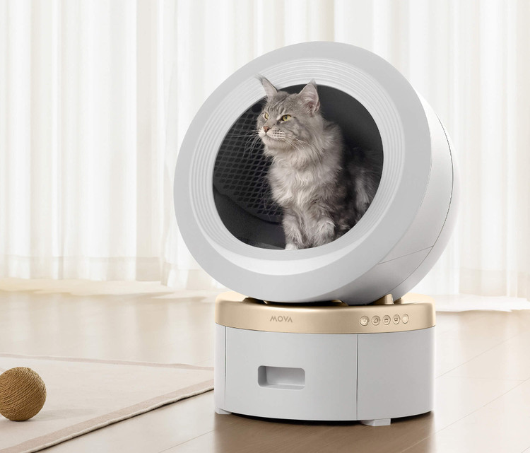 توالت هوشمند گربه برند Mova مدل MeowgicPod LR10 با قابلیت تمیزکاری خودکار