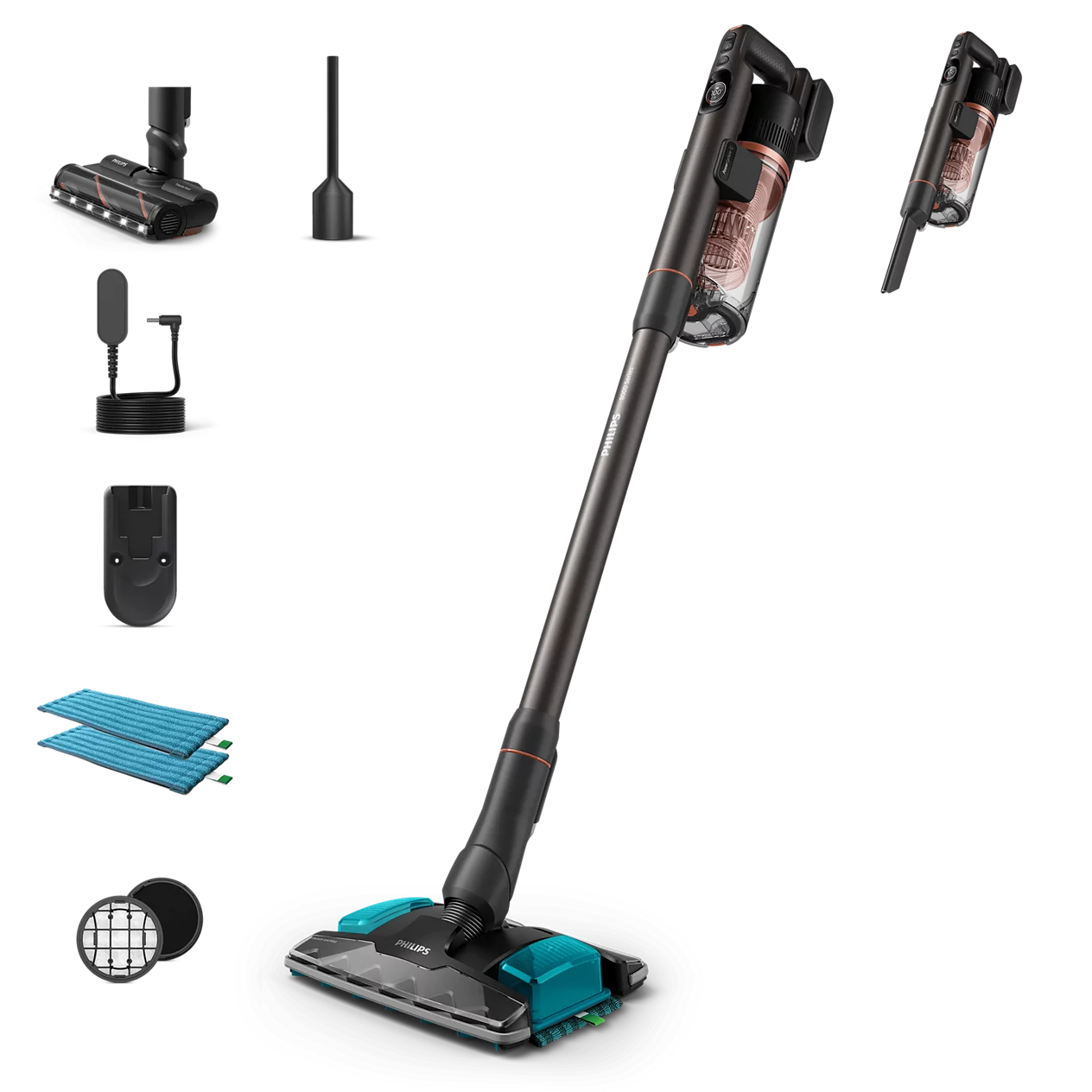جارو شارژی ایستاده برند فیلیپس سری Aqua Plus 8000 مدل XC8153/10