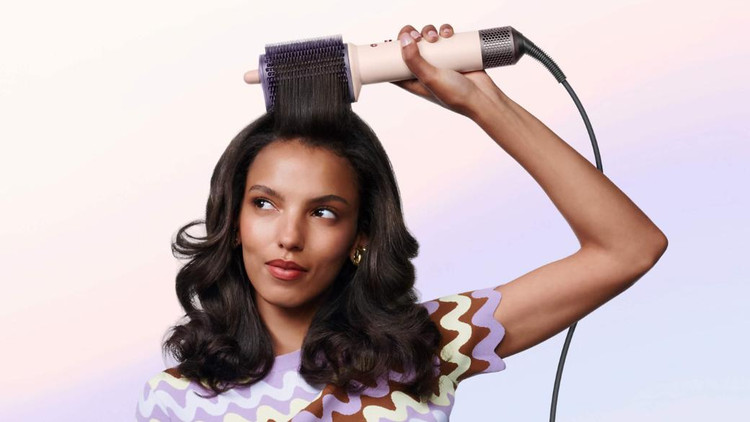 برس حرارتی حالت دهنده مو برند Dyson مدل Airsmooth™ (صورتی سرامیکی/رزگلد)