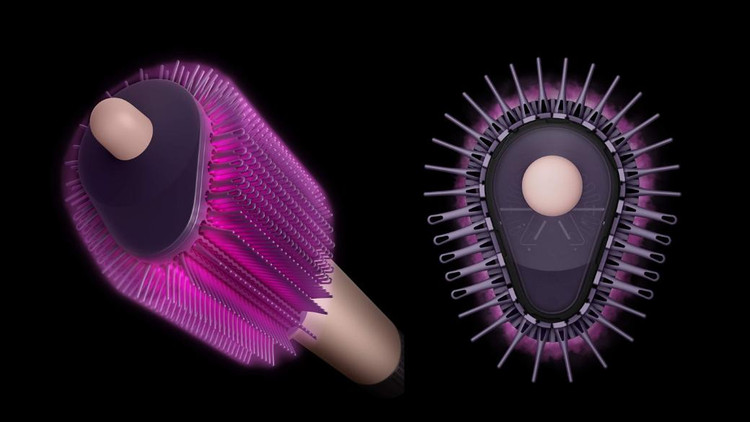 برس حرارتی حالت دهنده مو برند Dyson مدل Airsmooth™ (صورتی سرامیکی/رزگلد)