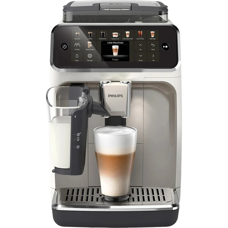 اسپرسوساز تمام اتوماتیک فیلیپس مدل EP5543/90 سری 5500 Latte Go سفید - طوسی