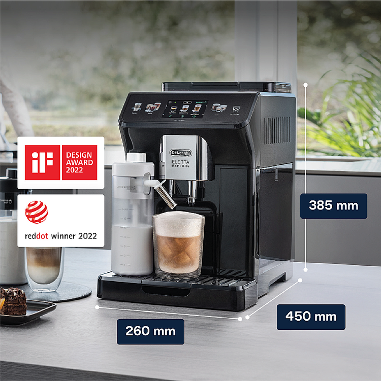 اسپرسوساز تمام اتوماتیک دلونگی سری Eletta Explore مدل ECAM452.67.G