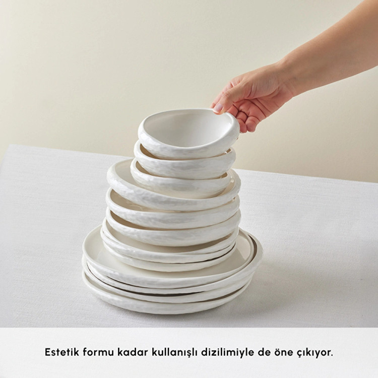 سرویس غذاخوری ۱۲ نفره ۵۵ پارچه برند Karaca ترکیه سری Earth Collection مدل Atlantic